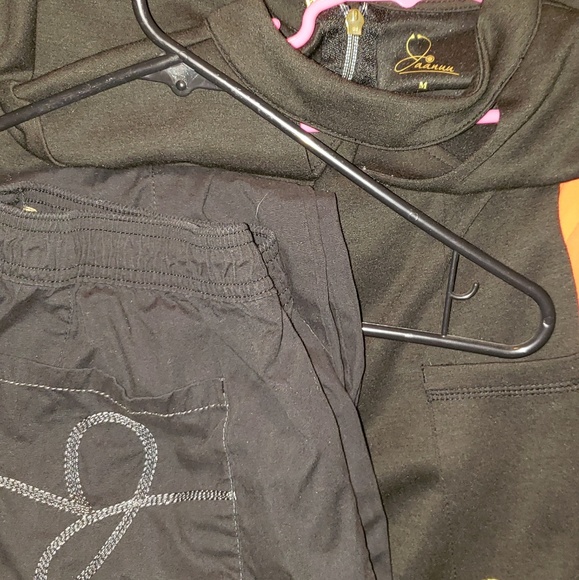Black set: Size S Jaanuu scrub pants & size M top. - Picture 2 of 3